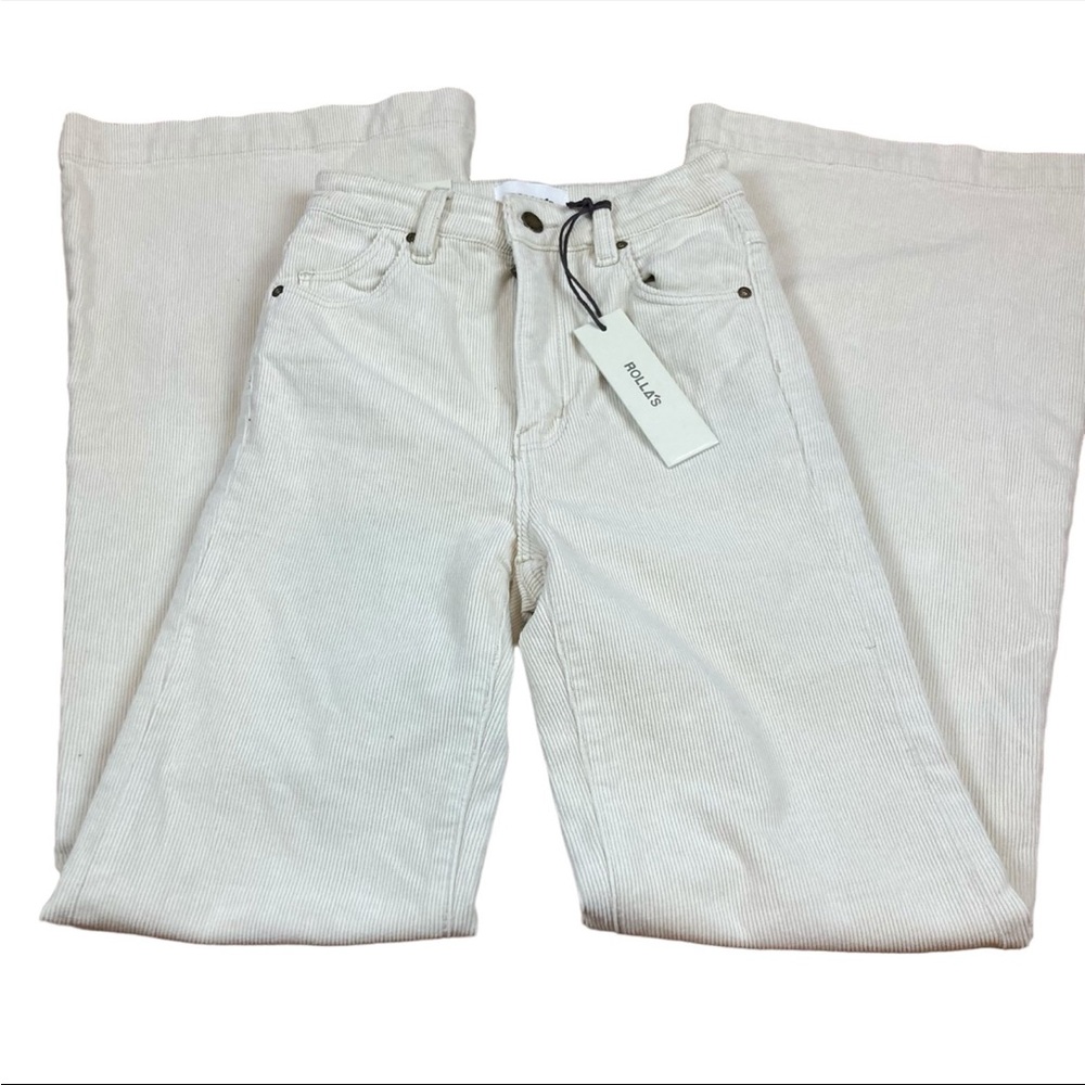 Rolla’s Eastcoast Flare Corduroys Vanilla Ivory High-Rise NWT - Size 25